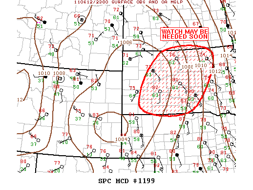 Mesoscale Discussion 1199