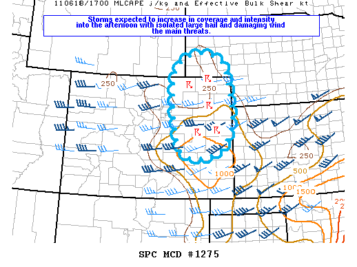 Mesoscale Discussion 1275