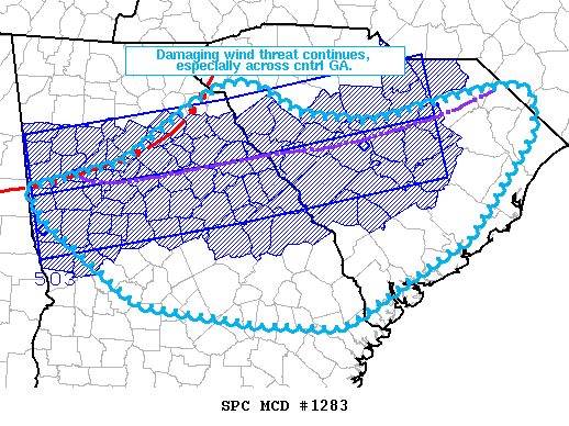Mesoscale Discussion 1283
