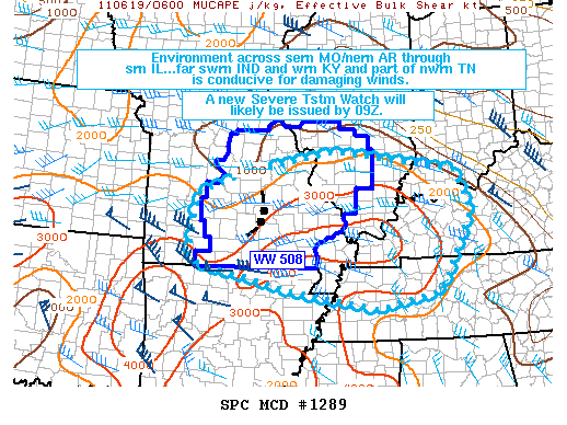 Mesoscale Discussion 1289