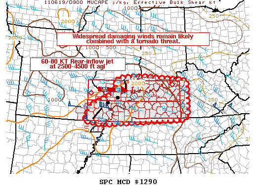Mesoscale Discussion 1290