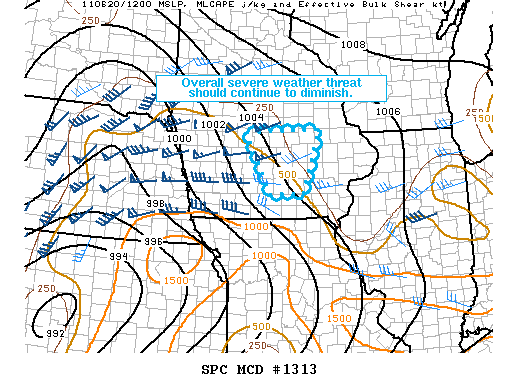 Mesoscale Discussion 1313