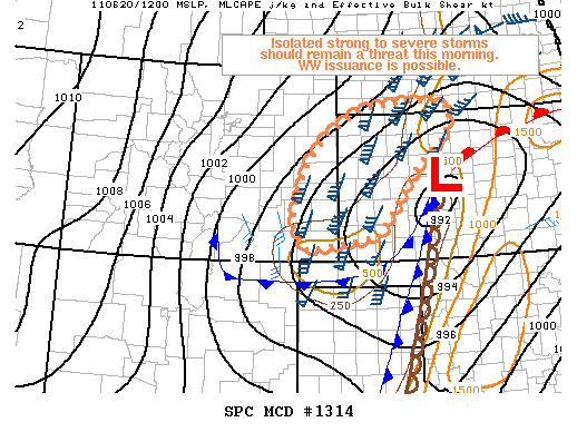 Mesoscale Discussion 1314