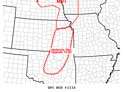 Mesoscale Discussion 1316
