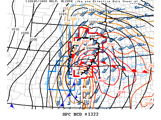 Mesoscale Discussion 1322