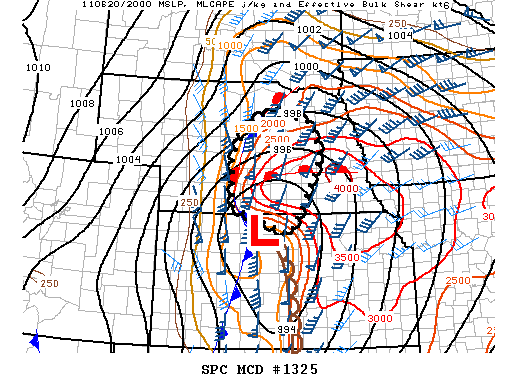 Mesoscale Discussion 1325