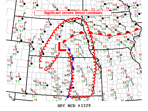 Mesoscale Discussion 1329