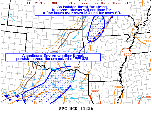 Mesoscale Discussion 1336