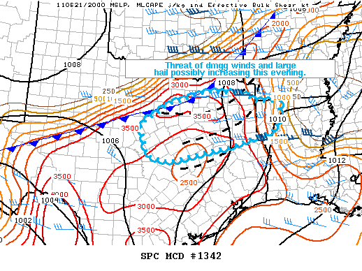 Mesoscale Discussion 1342