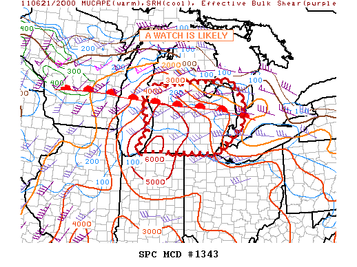 Mesoscale Discussion 1343