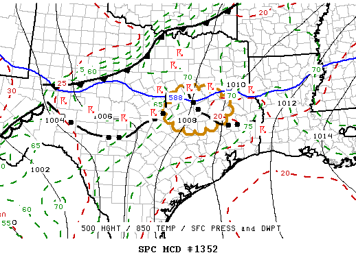 Mesoscale Discussion 1352