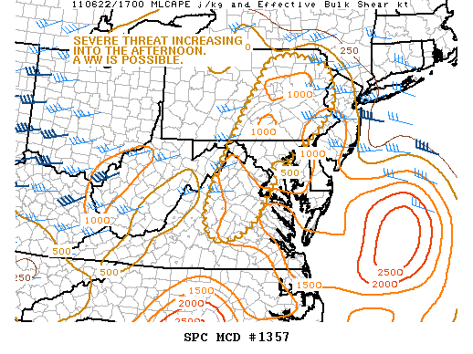Mesoscale Discussion 1357