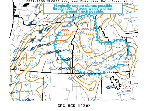 Mesoscale Discussion 1363
