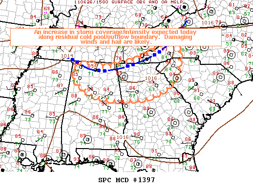 Mesoscale Discussion 1397