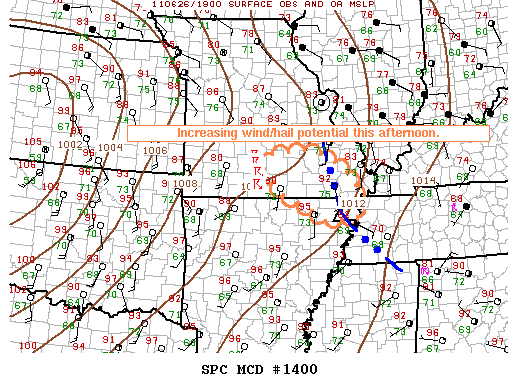 Mesoscale Discussion 1400