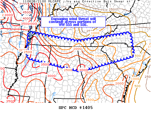 Mesoscale Discussion 1405