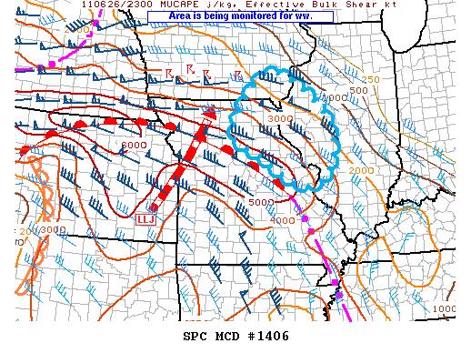 Mesoscale Discussion 1406