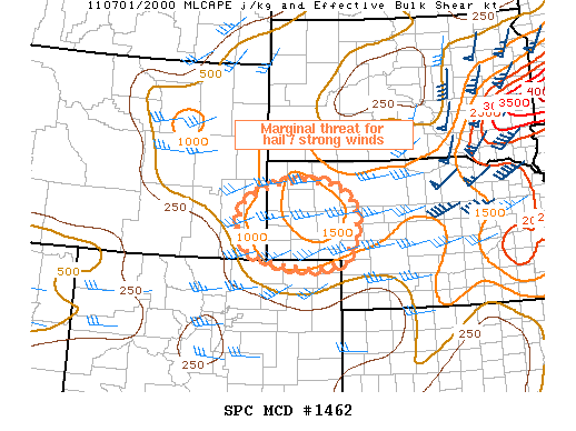 Mesoscale Discussion 1462
