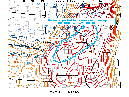 Mesoscale Discussion 1465