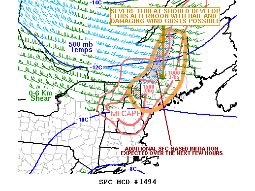 Mesoscale Discussion 1494