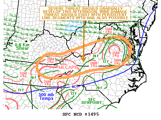 Mesoscale Discussion 1495