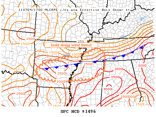 Mesoscale Discussion 1496