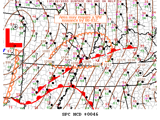 Mesoscale Discussion 46