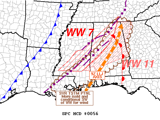 Mesoscale Discussion 56