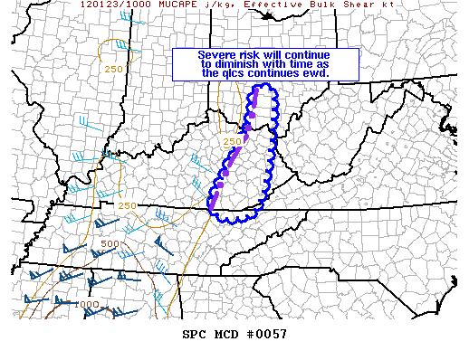 Mesoscale Discussion 57