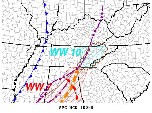 Mesoscale Discussion 58