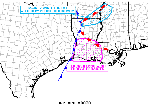 Mesoscale Discussion 70