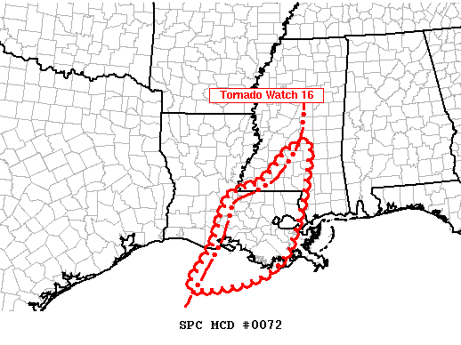 Mesoscale Discussion 72