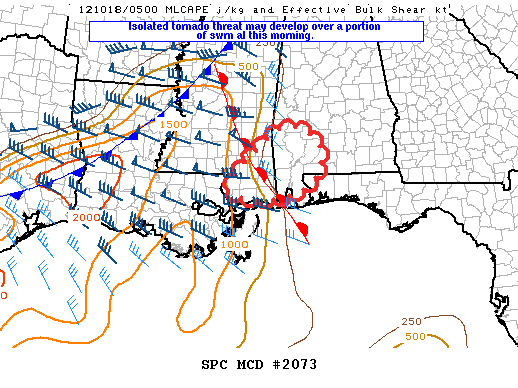 Mesoscale Discussion 2073