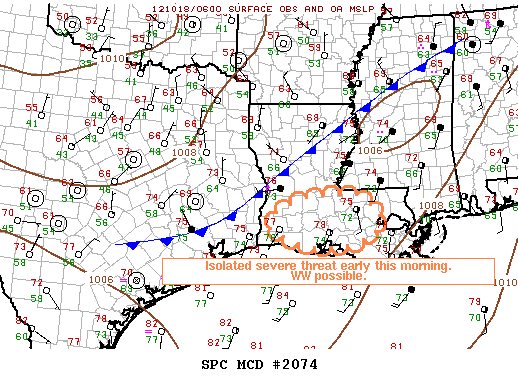 Mesoscale Discussion 2074