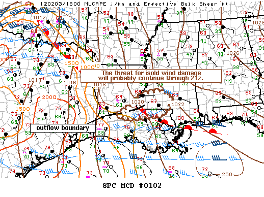 Mesoscale Discussion 102