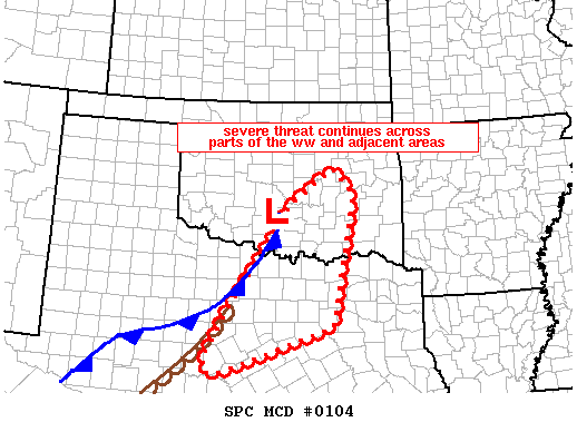 Mesoscale Discussion 104
