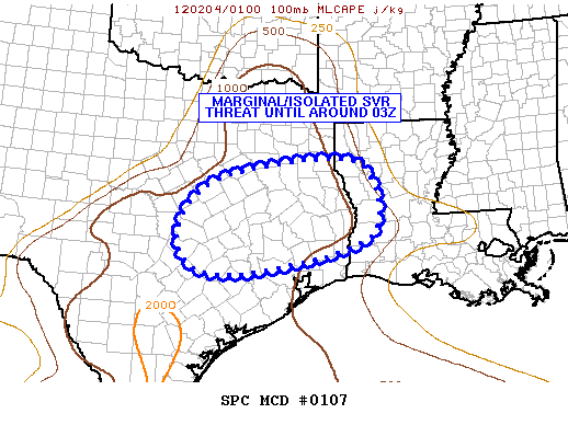 Mesoscale Discussion 107