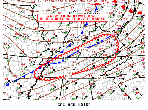 Mesoscale Discussion 182
