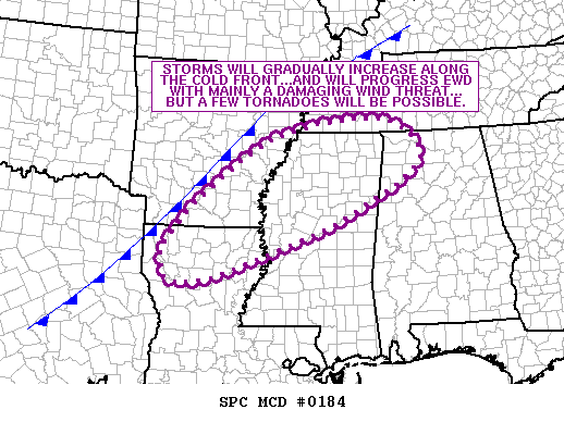 Mesoscale Discussion 184
