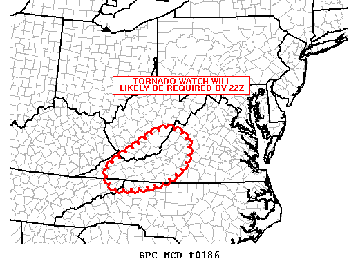 Mesoscale Discussion 186