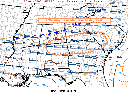 Mesoscale Discussion 196