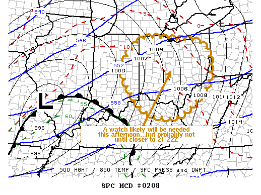 Mesoscale Discussion 208
