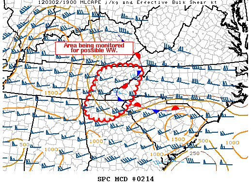 Mesoscale Discussion 214