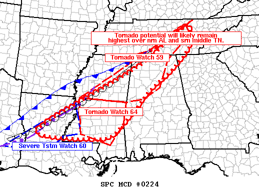 Mesoscale Discussion 224