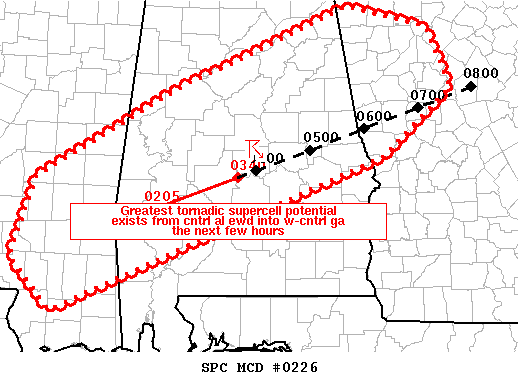 Mesoscale Discussion 226