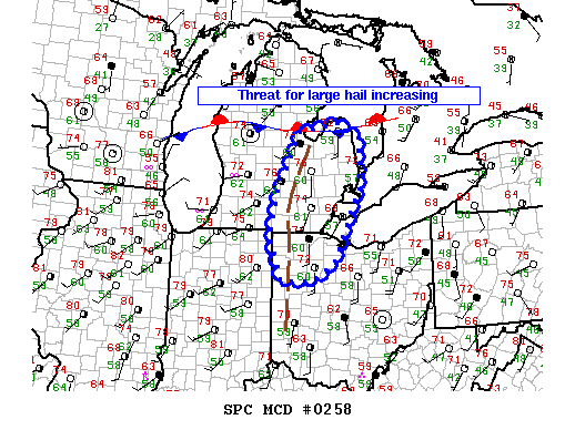 Mesoscale Discussion 258
