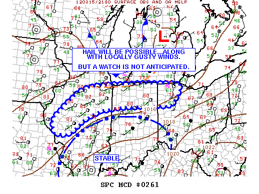 Mesoscale Discussion 261