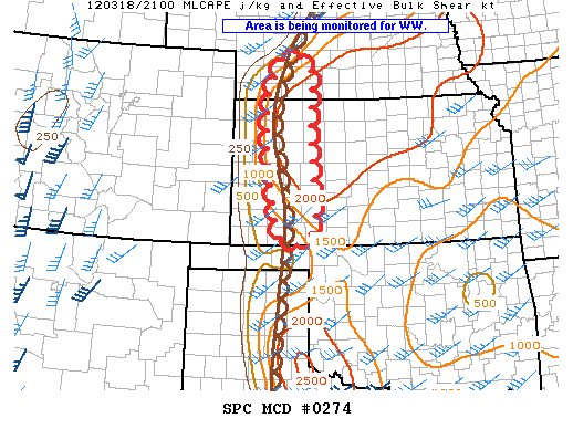 Mesoscale Discussion 274
