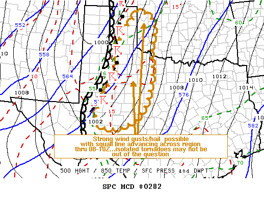 Mesoscale Discussion 282