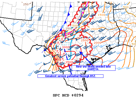 Mesoscale Discussion 294